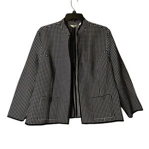 Laura Ashley Black & White‎ Polka Dot Blazer Size 3X